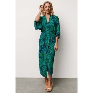 Baltic Born Janessa Midi Dress | Green + Blue Print Size SS